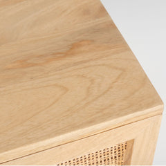 Martina Bedside Table 1 Drawer Storage Cabinet Solid Mango Wood Rattan Furniture > Bedroom V315-VOD-RAPH-07 Online Furniture