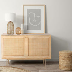 Martina Buffet Table Sideboard 100cm 2 Door Solid Mango Wood Storage Cabinet Furniture > Living Room V315-VOD-RAPH-02 Online Furniture