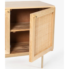 Martina Buffet Table Sideboard 100cm 2 Door Solid Mango Wood Storage Cabinet Furniture > Living Room V315-VOD-RAPH-02 Online Furniture