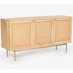 Martina Buffet Table Sideboard 145cm 3 Door Solid Mango Wood Storage Cabinet Furniture > Living Room V315-VOD-RAPH-01 Online Furniture