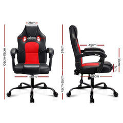 Massage Office Chair Gaming Computer Seat Recliner Racer Red - ozily