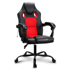 Massage Office Chair Gaming Computer Seat Recliner Racer Red - ozily