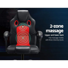 Massage Office Chair Gaming Computer Seat Recliner Racer Red - ozily