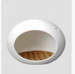 Medium Cave Cat Kitten Box Igloo Cat Bed House Dog Puppy House White Pet Care > Dog Supplies V278-BP228-CAT-NEST-WHITE Online Furniture