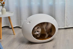 Medium Cave Cat Kitten Box Igloo Cat Bed House Dog Puppy House White Pet Care > Dog Supplies V278-BP228-CAT-NEST-WHITE Online Furniture