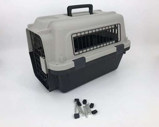 Medium Portable Pet Dog Cat Carrier Travel Bag Cage House Safety Lockable Kennel Grey Pet Care V278-H-1-HKX-006-GREY Online Furniture