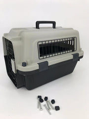 Medium Portable Pet Dog Cat Carrier Travel Bag Cage House Safety Lockable Kennel Grey Pet Care V278-H-1-HKX-006-GREY Online Furniture