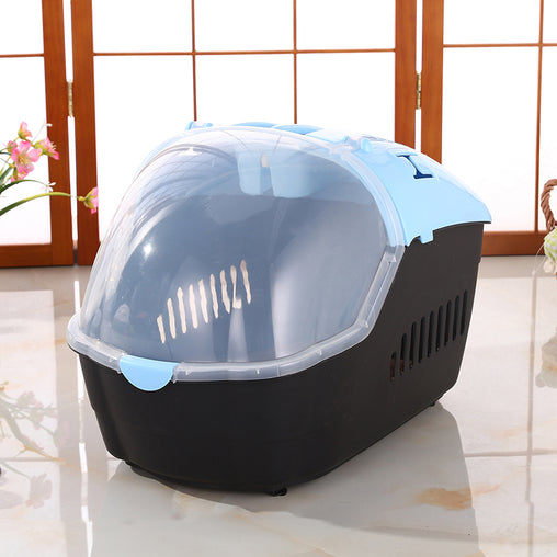 Medium Portable Travel Dog Cat Crate Pet Carrier Cage Comfort With Mat-Blue Pet Care V278-BP239-CARRIER-M-BLUE Online Furniture