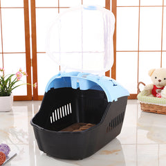 Medium Portable Travel Dog Cat Crate Pet Carrier Cage Comfort With Mat-Blue Pet Care V278-BP239-CARRIER-M-BLUE Online Furniture