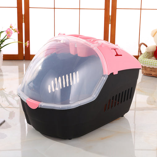 Medium Portable Travel Dog Cat Crate Pet Carrier Cage Comfort With Mat-Pink Pet Care V278-BP239-CARRIER-M-PINK Online Furniture