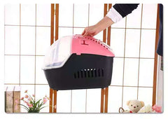 Medium Portable Travel Dog Cat Crate Pet Carrier Cage Comfort With Mat-Pink Pet Care V278-BP239-CARRIER-M-PINK Online Furniture