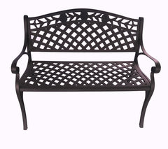 Melissa Aluminium Bench Brz Furniture > Outdoor V231-CAB-026 Online Furniture