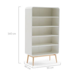 Merlin White Modern Retro Display Cabinet Furniture > Living Room V80-MZI-DS1640-WOK Online Furniture