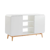 Merlin White Modern Retro Sideboard Buffet Table