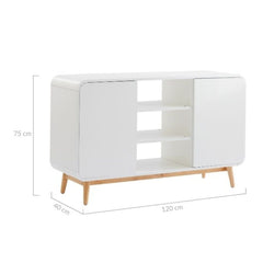 Merlin White Modern Retro Sideboard Buffet Table Furniture > Dining V80-MZI-SB12045-WOK Online Furniture