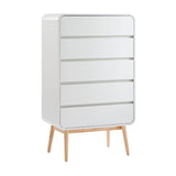 Merlin White Modern Retro Tallboy