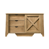 Mica Wooden Sliding door Sideboard with 3 Drawers