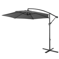 Milano 3M Outdoor Umbrella Cantilever With Protective Cover Patio Garden Shade - Charcoal Furniture > Outdoor V160-401036 Online Furniture