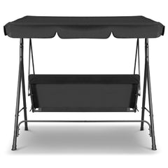 Milano Outdoor Swing Bench Seat Chair Canopy Furniture 3 Seater Garden Hammock - Black Furniture > Outdoor V160-401485 Online Furniture