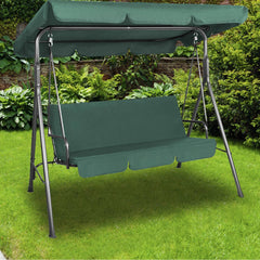 Milano Outdoor Swing Bench Seat Chair Canopy Furniture 3 Seater Garden Hammock - Dark Green Furniture > Outdoor V160-401486 Online Furniture