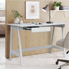 Mindil Office Desk Student Study Table Solid Wooden Timber Frame - White Furniture > Office V315-VOD-BALM-02 Online Furniture