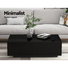 Modern Coffee Table 4 Storage Drawers High Gloss Living Room Furniture Furniture FURNI-L-COF01-BK-AB Online Furniture