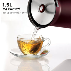 Morphy Richards 1.5L Aspect Kettle - Maroon with Cork-Effect Trim Appliances > Kitchen Appliances V240-100017 Online Furniture