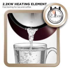 Morphy Richards 1.5L Aspect Kettle - Maroon with Cork-Effect Trim Appliances > Kitchen Appliances V240-100017 Online Furniture