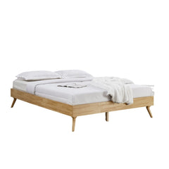 Natural Oak Ensemble Bed Frame Wooden Slat King Furniture > Bedroom V80-CSA-2430-BB-K Online Furniture