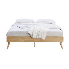 Natural Oak Ensemble Bed Frame Wooden Slat King Furniture > Bedroom V80-CSA-2430-BB-K Online Furniture