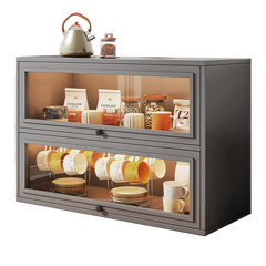 NEW Kitchen Acrylic Cup Storage Cabinet, Table Top Cup Storage Box, Tea Cup Rack Furniture > Dining V488-SCMC-GR Online Furniture