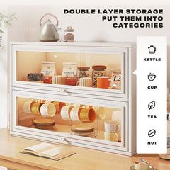 NEW Kitchen Acrylic Cup Storage Cabinet, Table Top Cup Storage Box, Tea Cup Rack Furniture > Dining V488-SCMC-WM Online Furniture