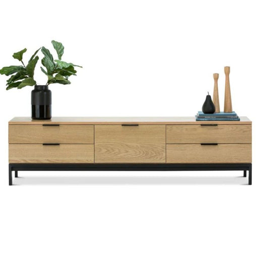 Oak Entertainment Unit - Natural Furniture > Living Room V195-TS140 Online Furniture