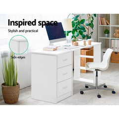 Office Computer Desk Student Study Table Workstation 3 Drawers Shelf - ozily