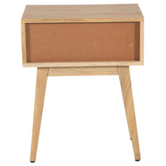 Olearia  Bedside Table 1 Drawer Storage Cabinet Solid Mango Wood Rattan Natural Furniture > Bedroom V315-VOD-ELLO-02 Online Furniture