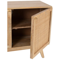 Olearia  Buffet Table 100cm 2 Door Solid Mango Wood Storage Cabinet Natural Furniture > Living Room V315-VOD-ELLO-03 Online Furniture