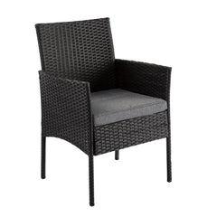 Outdoor Minimalist Black Wicker 6-Seater Dining Set Furniture > Outdoor V264-OTF-527S-BLK Online Furniture
