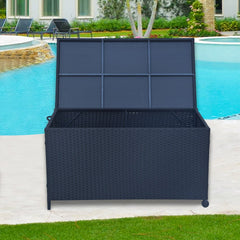 Outdoor PE Wicker Storage Box Garden 320L-Black Furniture > Outdoor V264-OTF-506S-BLK Online Furniture