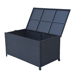 Outdoor PE Wicker Storage Box Garden 320L-Black Furniture > Outdoor V264-OTF-506S-BLK Online Furniture