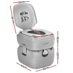 Outdoor Portable Camping Toilet 22L Outdoor > Camping CAMP-TOILET-22L-T Online Furniture