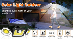 Outdoor Solar Lights with 3 Adjustable Head for Porch Garden Patio Home & Garden > Garden Lights V178-65586 Online Furniture
