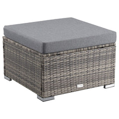 Outdoor wicker ottoman in Grey Furniture > Outdoor V264-OTF-541S-LGR-NA-1 Online Furniture