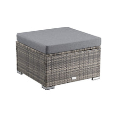 Outdoor wicker ottoman in Grey Furniture > Outdoor V264-OTF-541S-LGR-NA-1 Online Furniture