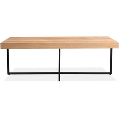 Petunia  Coffee Table 120cm Elm Timber Wood Black Metal Leg - Natural Furniture > Living Room V315-VOD-BOST-04 Online Furniture