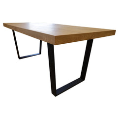 Petunia  Dining Table 180cm Elm Timber Wood Black Metal Leg - Natural Furniture > Dining V315-VOD-BOST-01 Online Furniture