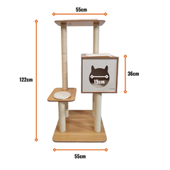 Petwiz 122cm Premium Wooden Laminate Sisal Post Cat Scratching Tree Pet Care > Cat Supplies V378-QQ81136 Online Furniture