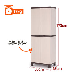 PlantCraft Outdoor Storage Cabinet Cupboard Garage Tool Waterproof Backyard Shed Furniture > Outdoor V219-STRCBNBMRA17R Online Furniture