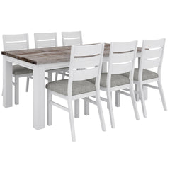 Plumeria Dining Chair Set of 2 Solid Acacia Wood Dining Furniture - White Brush Furniture > Dining V315-VOD-HOME-13-2PC-KIT Online Furniture