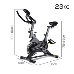 PROFLEX Spin Bike Flywheel Commercial Gym Exercise Home Fitness Grey Sports & Fitness > Fitness Accessories V219-FTNSPBPRFA70G Online Furniture