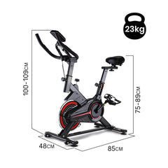 PROFLEX Spin Bike Flywheel Commercial Gym Exercise Home Fitness Red Sports & Fitness > Fitness Accessories V219-FTNSPBPRFA70R Online Furniture